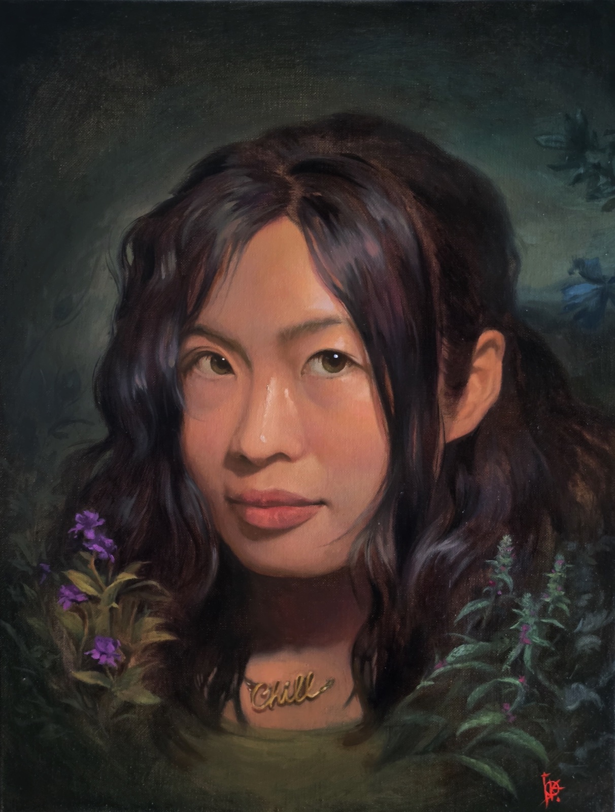 Chill - Richeson75 Finalist & PleinAir Salon Top Finalist figurative oil painting by Karolina Zakharova