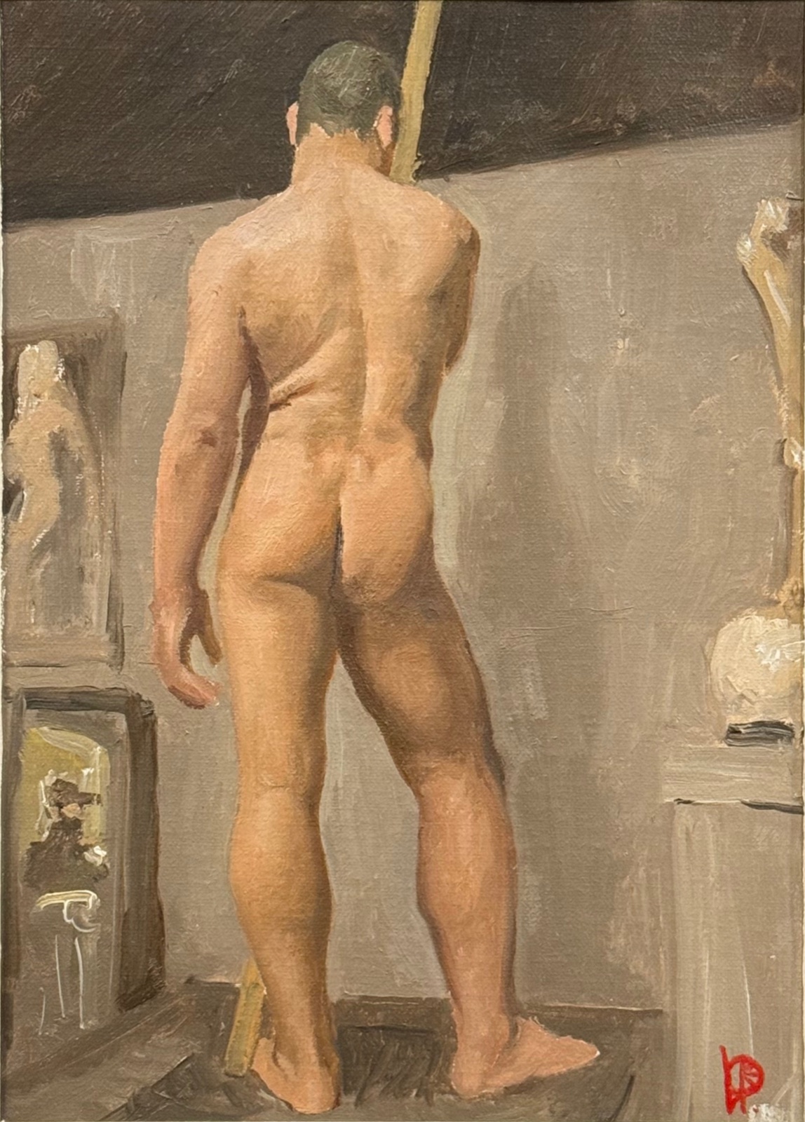 Color Study Greer - Observational life oil étude on linen canvas by Karolina Zakharova