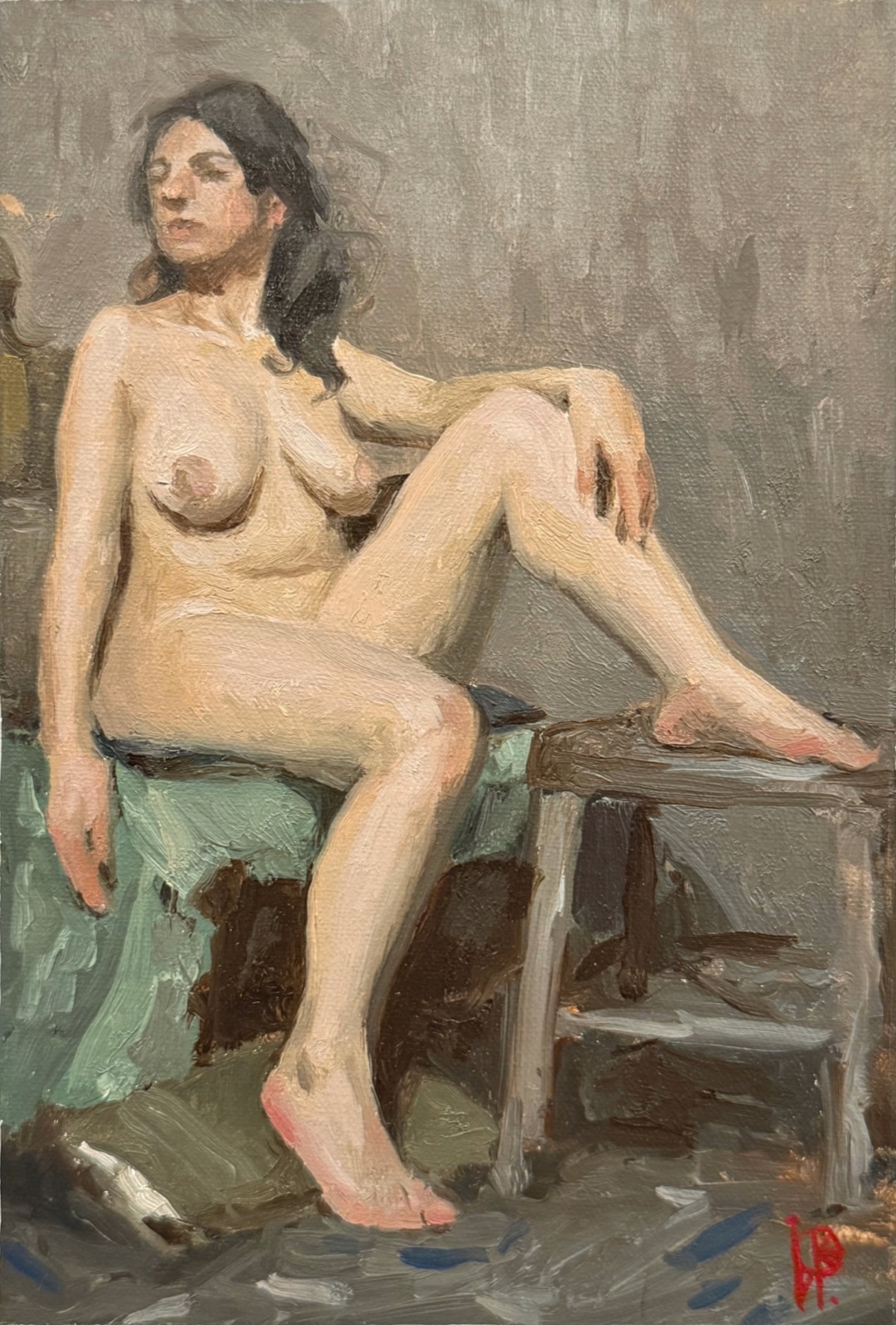 Color Study Izzy - Observational oil study by Karolina Zakharova, exhibited at Torpedo Factory Art Center