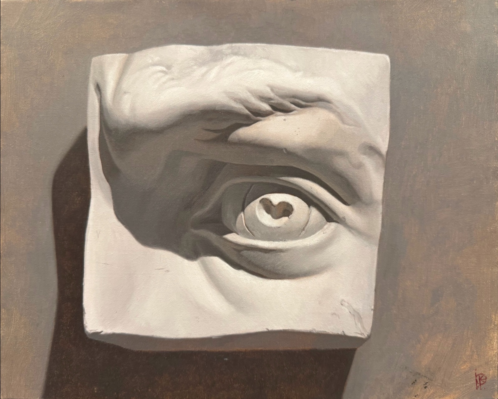 David's Eye - Classical realist anatomical study of Michelangelo's David by Karolina Zakharova